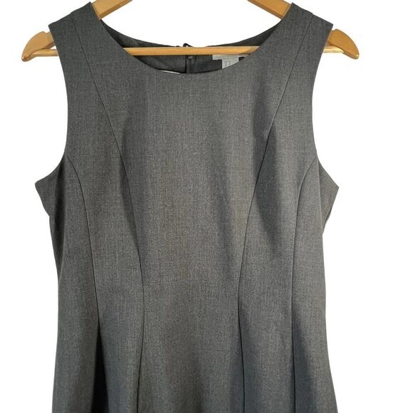 H&M Heather Gray Shift Dress Below the Knee 12 Large NWT - Picture 2 of 4